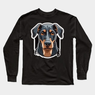 Natural Ear Doberman Long Sleeve T-Shirt